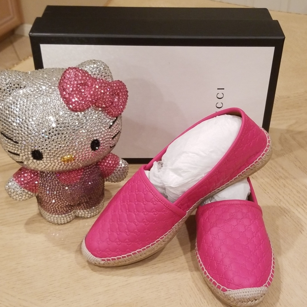 Microguccissima Leather Espadrilles
